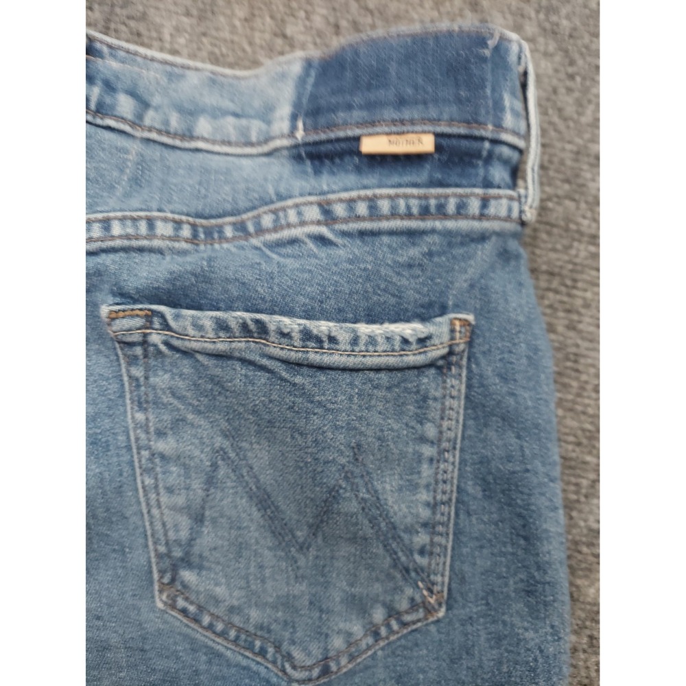 Mother Superior Jeans Womens 29 Blue Dazzler Flood Sweet Petals Medium Wash - Picture 12 of 14